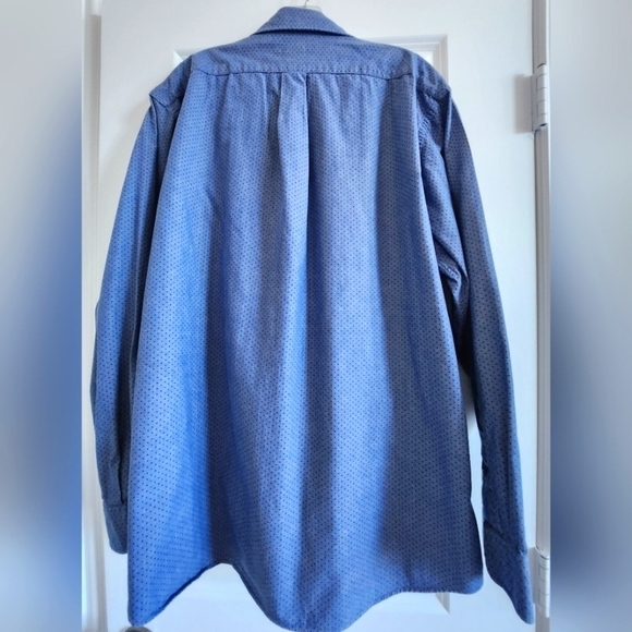 Cremieux mens lightweight blue polka dot long sleeve button-down size X-Large - Picture 2 of 6